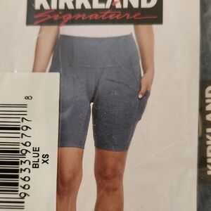 Kirkland Signature Women's Heather Blue Bike Shorts